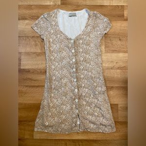 Urban Outfitters Button Down Short-sleeved Mini Dress Size XS Floral print